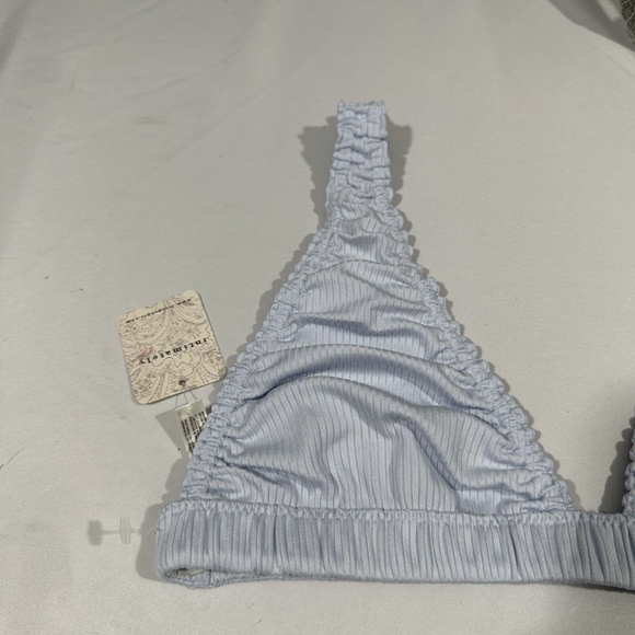 NWT Free People‎ [ Medium ] Wait & See Stripe Ribbed Bralette Palest Blue - Picture 5 of 14